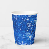スノーフレーク紙パーティーカップ 紙コップ (裏面)