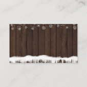 スノーフレーク素朴おむつラッフルチケット エンクロージャーカード (裏面)