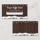 スノーフレーク素朴おむつラッフルチケット エンクロージャーカード (正面/裏面)