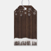 スノーフレーク素朴ボーイ赤ちゃんシャワーメッセージカード ギフトタグ (裏面)