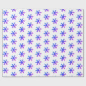 スノーフレーク紫クリスマスホリデーズパターン ラッピングペーパー (フラット)