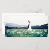 スノーフレーク結婚したとフルメリーブリードホリデー シーズンカード (正面/裏面)