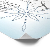 スノーフレーク結婚のシーティンググラフアイスブルー ポスター (角)