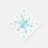 スノーフレーク結婚のナプキン スタンダードカクテルナプキン (角)
