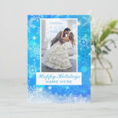 スノーフレーク結婚ズホリデーカード シーズンカード (スタンド正面)