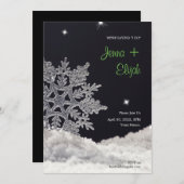 スノーフレーク結婚式招待状 招待状 (正面/裏面)