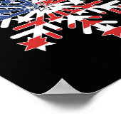 スノーフレーク自由主義の- 7月4日の民主党 ポスター (角)