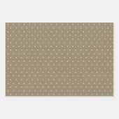 スノーフレーク茶色の北欧ニットフェイクセーターのパターン ラッピングペーパーシート (正面3)