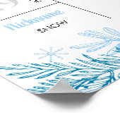 スノーフレーク誕生日マイルストーンフォトポスター ポスター (角)