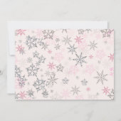 スノーフレーク誕生日招待状 – ウィンターオネダーランド 招待状 (裏面)