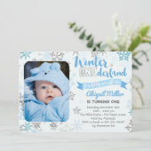 スノーフレーク誕生日招待状 – ウィンターオネダーランド 招待状 (スタンド正面)