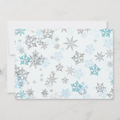 スノーフレーク誕生日招待状 – ウィンターオネダーランド 招待状 (裏面)