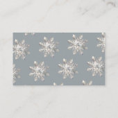 スノーフレーク赤ちゃんシャワーおむつラッフル エンクロージャーカード (裏面)