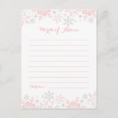 スノーフレーク赤ちゃんシャワーアドバイス アドバイスカード (正面)