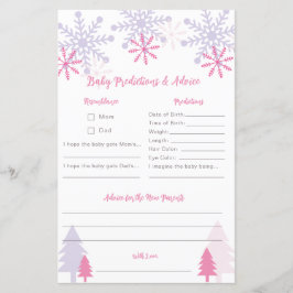 スノーフレーク赤ちゃんシャワー冬の予測アドバイス