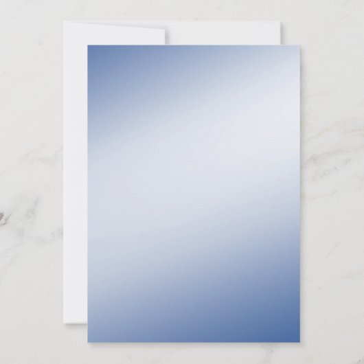 スノーフレーク赤ちゃんシャワー招待状イン青 招待状 (裏面)