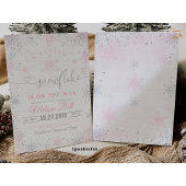 スノーフレーク赤ちゃんシャワー招待状少しオン 招待状