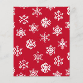スノーフレーク赤と白スクラップブック紙