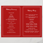 スノーフレーク赤結婚白の折り畳みプログラム (裏面)