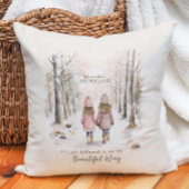 スノーフレーク違う小さな女の子の森のように クッション