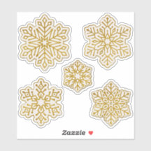 スノーフレーク金ゴールドグリッターアンティークホワイト