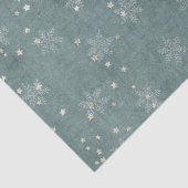 スノーフレーク金ゴールドスターティール(緑がかった色)ブルーデカップクリスマス 薄葉紙 (詳細)