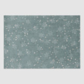 スノーフレーク金ゴールドスターティール（緑がかった色）ブルーデカップクリスマス 薄葉紙 (正面)
