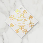 スノーフレーク金箔ありがとうメッセージカード フェイバータグ (正面)