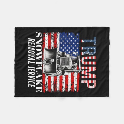 スノーフレーク除去サーおもしろいビスドナルド2024 フリースブランケット (正面(横))