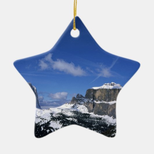 スノーフレーク額縁装飾 セラミックオーナメント (正面)