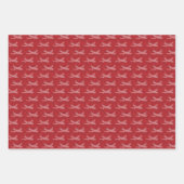 スノーフレーク飛行機の赤。折り返し紙シート ラッピングペーパーシート (正面2)