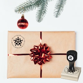 スノーフレーク飛行機クリスマス差出人住所 ラバースタンプ