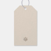 スノーフレーク魅力的ホリデーギフトラベル ギフトタグ (裏面)