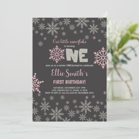 スノーフレーク1位の誕生日ガール 招待状 (スタンド正面)