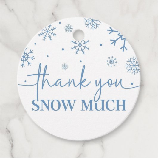 スノーフレーク1歳の誕生日の冬ありがとう フェイバータグ (正面)