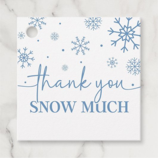 スノーフレーク1歳の誕生日の冬ありがとう フェイバータグ (正面)