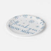 スノーフレーク1歳の誕生日の冬 ペーパープレート (アングル)