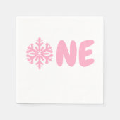 スノーフレーク1歳の誕生日 スタンダードカクテルナプキン (正面)