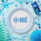 スノーフレーク1歳の誕生日 ペーパープレート (パーティー)