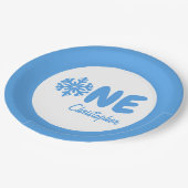 スノーフレーク1歳の誕生日 ペーパープレート (アングル)