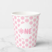 スノーフレーク1歳の誕生日 紙コップ (正面)