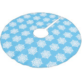 スノーフレーク17号 – タイル ブラッシュドポリエステルツリースカート (アングル)