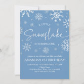 スノーフレーク1st誕生日ウィンターオーダーランド 招待状 (正面)