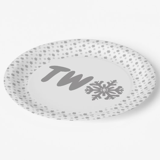 スノーフレーク2回目の誕生日 ペーパープレート (アングル)