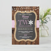 スノーフレーク2nd誕生日パーティー2 2冬招待状 招待状 (スタンド正面)