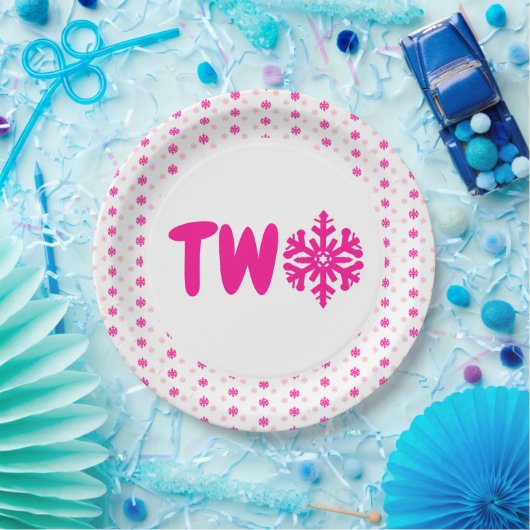 スノーフレーク2nd誕生日紙プレート ペーパープレート (パーティー)