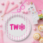 スノーフレーク2nd誕生日紙プレート ペーパープレート (パーティー)