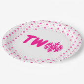 スノーフレーク2nd誕生日紙プレート ペーパープレート (アングル)