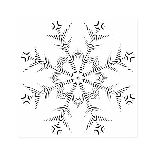 スノーフレーク4幾何学模様のアートスタンプ ラバースタンプ (インプリント)