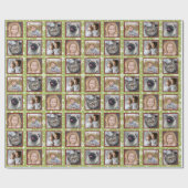 スノーフレーク5カスタムファミリーフォトコラージュグリーン簡単 ラッピングペーパー (フラット)